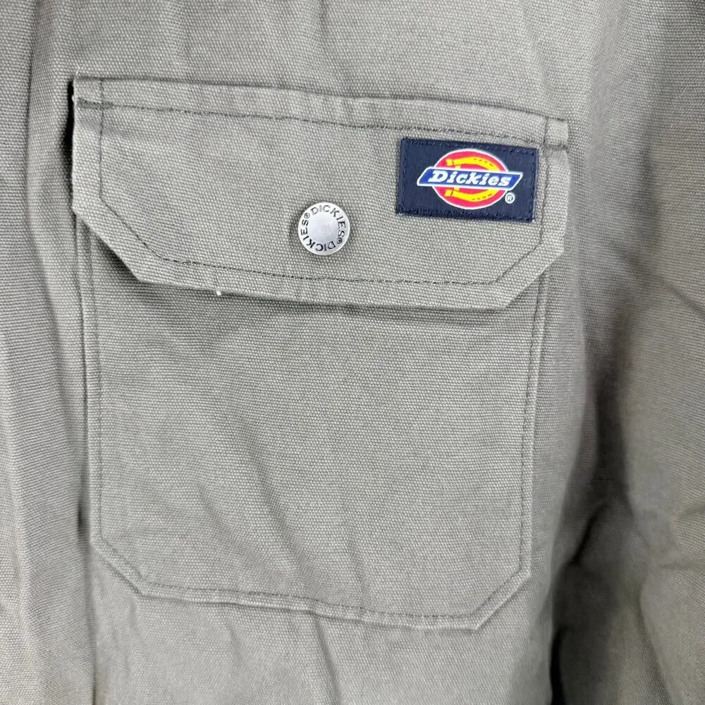 Dickies Flannel Lined Duck Shirt Jacket Men's 5XL Heritage Workwear Big Tall